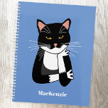 Funny Sarcastic Cat Name Planer<br><div class="desc">Eine sarkastische,  unenthusiastische und verärgerte schwarz-weiße Bicolor Tuxedo Katze. Was auch immer. Ändern Sie den Namen,  um ihn zu personalisieren.</div>