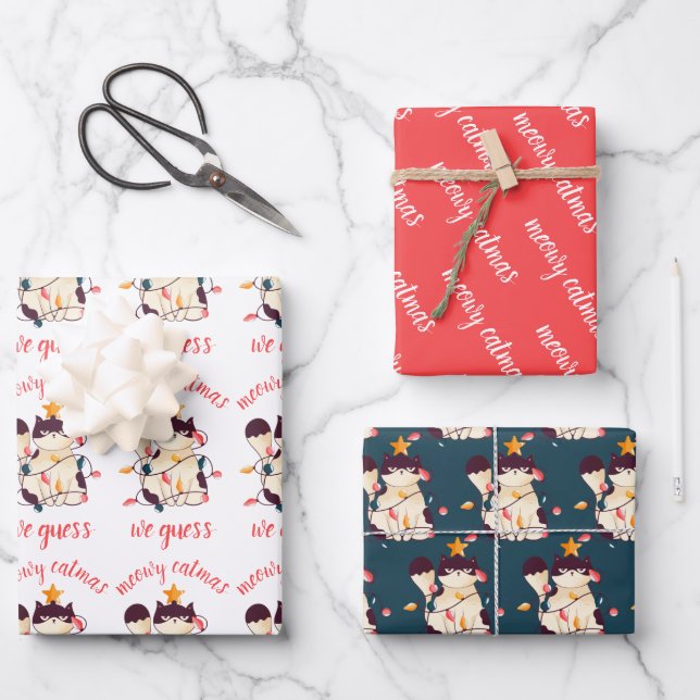 Funny Sarcastic Cat Pub Geschenkpapier Set (Vorderseite)