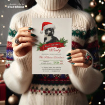 Funny Sarcastic Cat Santas Hat Weihnachts-Party