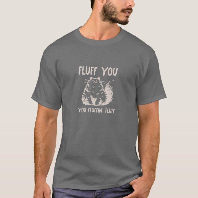 Funny Sarcastic Cat T-Shirt (Vorderseite)