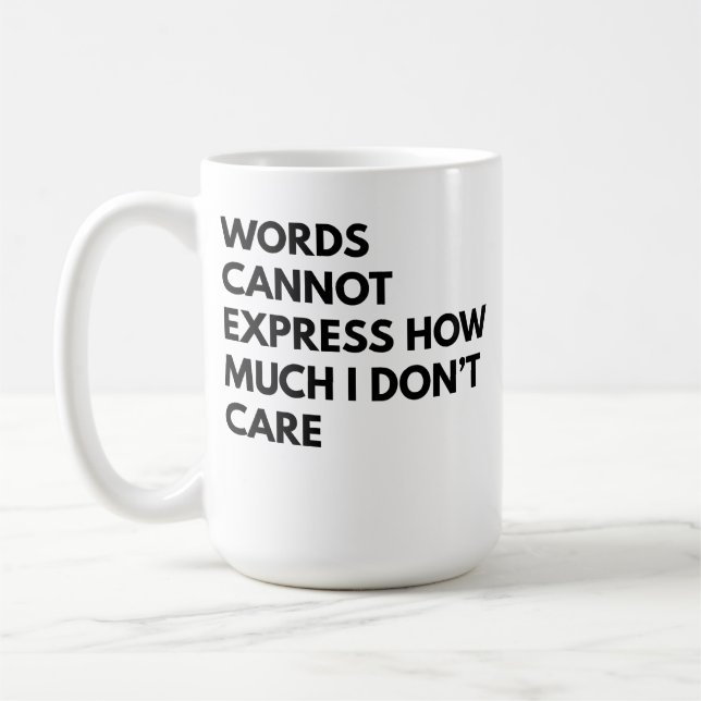 Funny Sarcastic Coffee Mug for Office Workers (Gauche)