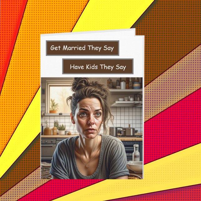 Funny Sarcastic Exhauted Housefrau Spaß Karte (Von Creator hochgeladen)