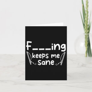 Funny Sarcastic Fishing Behalte Me Sane Karte