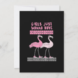 Funny Sarcastic Flamingo Unser Flock Rocks Friendm Einladung