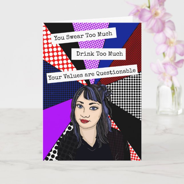 Funny Sarcastic Freundschaft Karte (Orchidee)