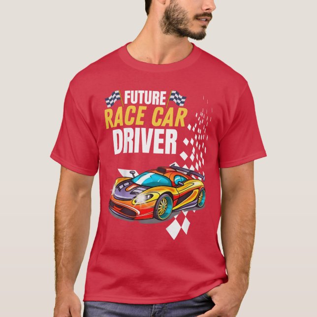 Funny Sarcastic Grafik Design Future Race Driver T-Shirt (Vorderseite)