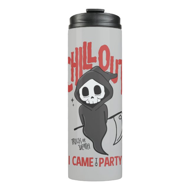 Funny Sarcastic GrimReaper Halloween-Party Therma Thermosbecher (Vorderseite)