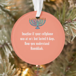 Funny Sarcastic Hanukkah Chanukah Handy Zitat Ornament