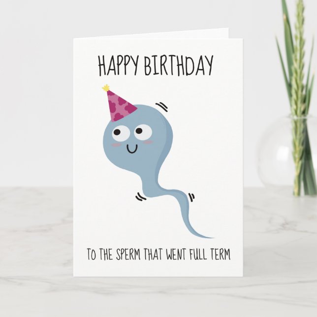 Funny Sarcastic mignon Carte de voeux d'anniversai (Devant)