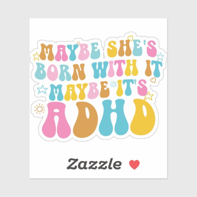 Funny Sarcastic Nurse Abzeichen Reel ADHD Aufkleber (Blatt)