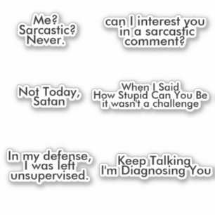 Funny Sarcastic Pack Humour Sarcasm Aufkleber