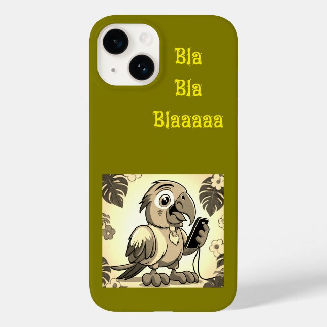 Funny & Sarcastic Parrot Case-Mate iPhone 14 Hülle (Rückseite)