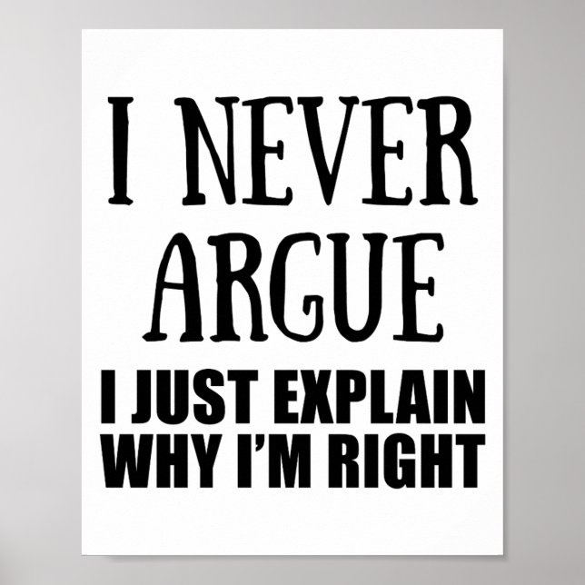 Funny Sarcastic Quotes Adult Humor Sarcasm  Poster (Vorne)