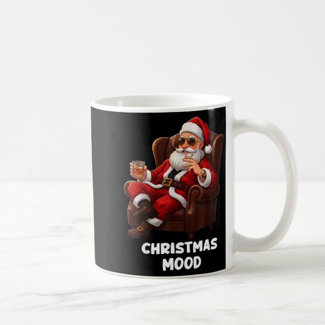 Funny Sarcastic Santa Smoking And Drinking “christ Kaffeetasse (Rechts)