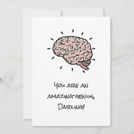 Funny Sarcastic SIE SIND EIN GENIUS Custom Valenti Feiertagskarte