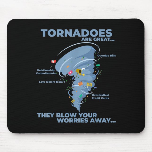 Funny Sarcastic Tornado Infografik Grafik Mousepad (Vorne)