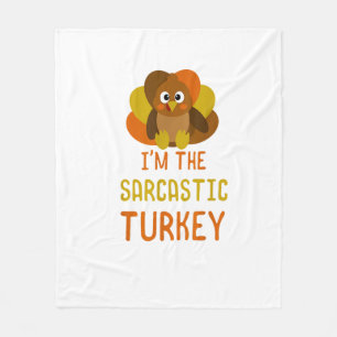 Funny Sarcastic Türkei Familie Matching Thanksgivi Fleecedecke