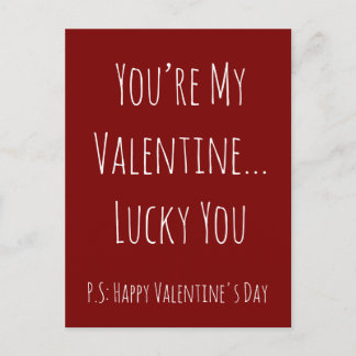 Funny Sarcastic Valentine’s – Custom Text Postkarte