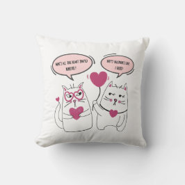 Funny Sarcastic Valentinstag Cat Couple Kissen