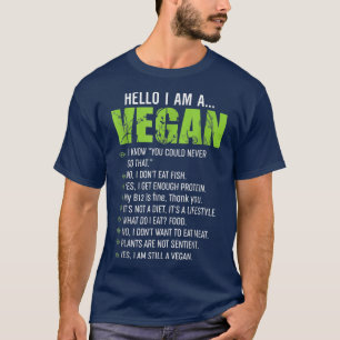 Funny Sarcastic Vegetarian Geschenk, Hallo ich bin T-Shirt