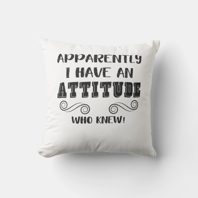 Funny Sarcastic Zitat Girls Teens Women Attitude Kissen (Vorderseite)