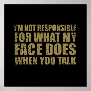 Funny sarcastic Zitate Spaß sarcasm introvertierte Poster