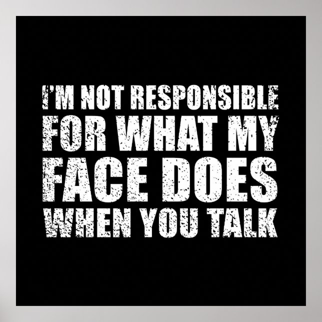 Funny sarcastic Zitate Spaß sarcasm introvertierte Poster (Vorne)