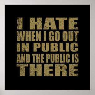 Funny sarcastic Zitate Spaß sarcasm introvertierte Poster