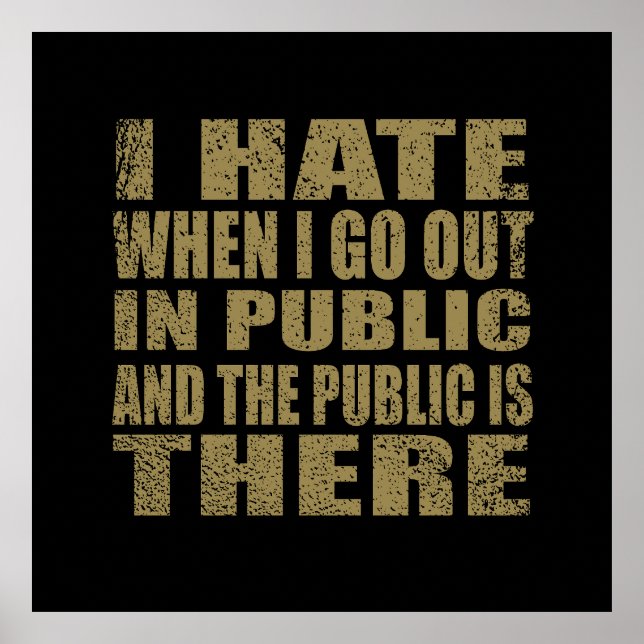 Funny sarcastic Zitate Spaß sarcasm introvertierte Poster (Vorne)