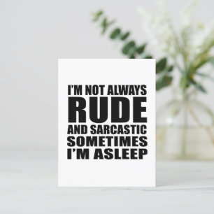 Funny sarcastic Zitate Spaß sarcasm introvertierte Postkarte