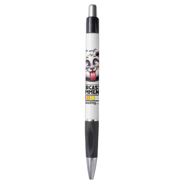 Funny Sarcasword art panda Bär Kugelschreiber (Vorderseite Vertikal)