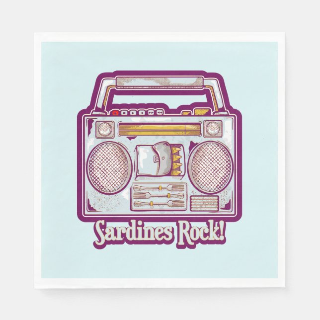 Funny sardines tin stereo serviette (Vorderseite)