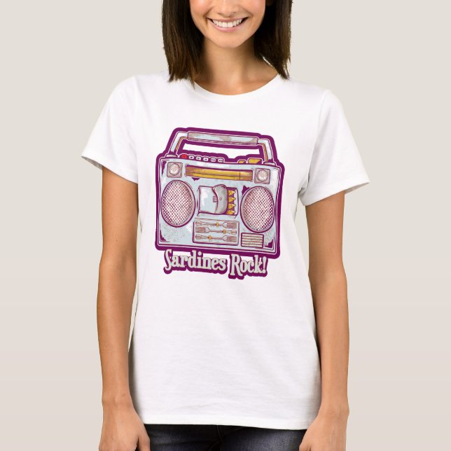 Funny sardines tin stereo T-Shirt (Vorderseite)