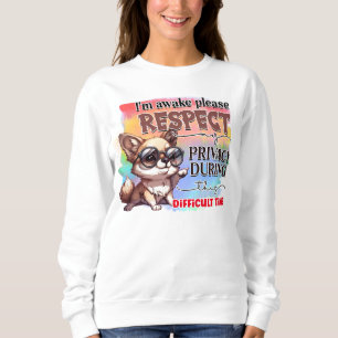 Funny Sarkasmus wach Wortkunsthund Sweatshirt