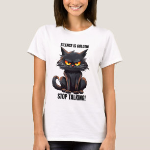 Funny Sarkasmus Wortart sprechende Katze T-Shirt