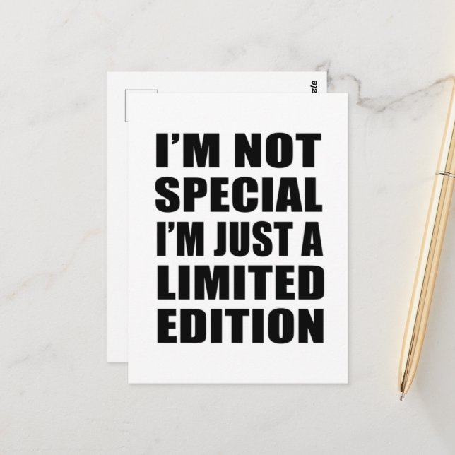Funny sarkastische Redewendungen Erwachsenenhumor  Postkarte (Vorderseite/Rückseite Beispiel)