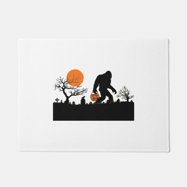 Funny Sasquatch Bigfoot Halloween T - Shirt Fußmatte (Vorderseite)