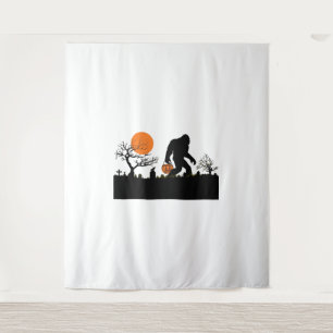 Funny Sasquatch Bigfoot Halloween T - Shirt Wandteppich