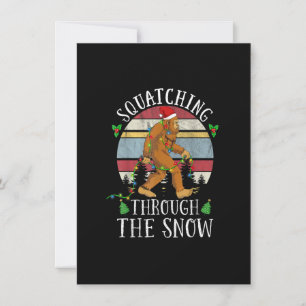 Funny Sasquatch Christmas Squatching Bigfoot Xmas Einladung