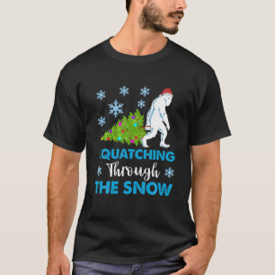 Funny Sasquatte Weihnachten Squatching Bigfoot Xma T-Shirt