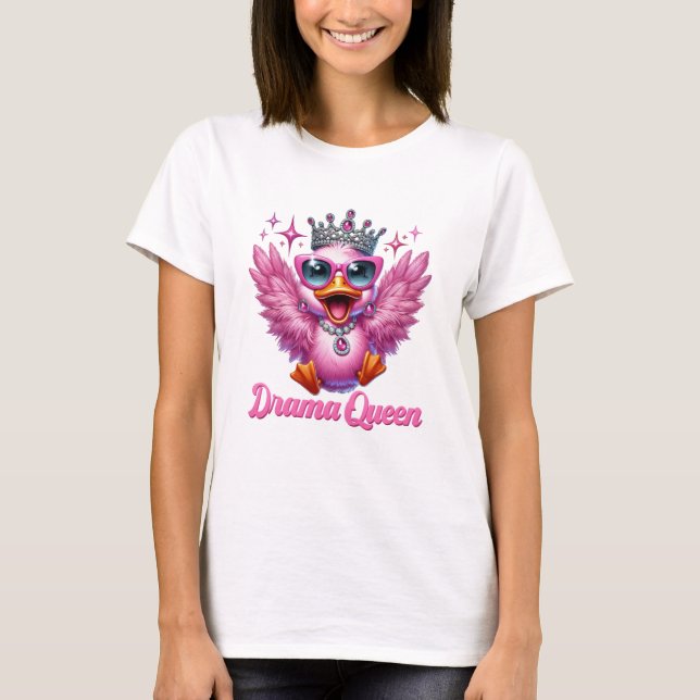 Funny Sassy Glam Duck T-Shirt (Vorderseite)