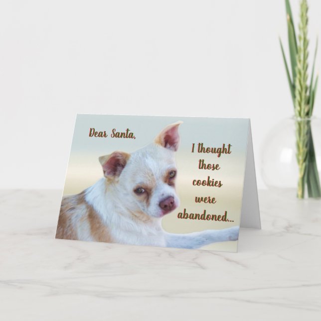 Funny Sassy Naughty Mutt Hunde Humor Weihnachtskar Karte (Vorderseite)