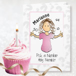 Funny Sassy Snarky Cartoon 50. Geburtstag Karte<br><div class="desc">Kennen Sie jemanden,  der ständig 29,  39 oder ein anderes Alter hat? Diese lustige und komische Karte lasse die Geburtstagskarte,  wie alt sie ist :) Sie können ihren Namen und sogar die Altersgruppen,  die auf der Vorderseite und im Inneren gezeigt werden,  personalisieren!</div>