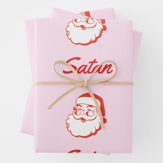 Funny Satan Santa Claus Rechtschreibfehler Typo Geschenkpapier Set (Beispiel)