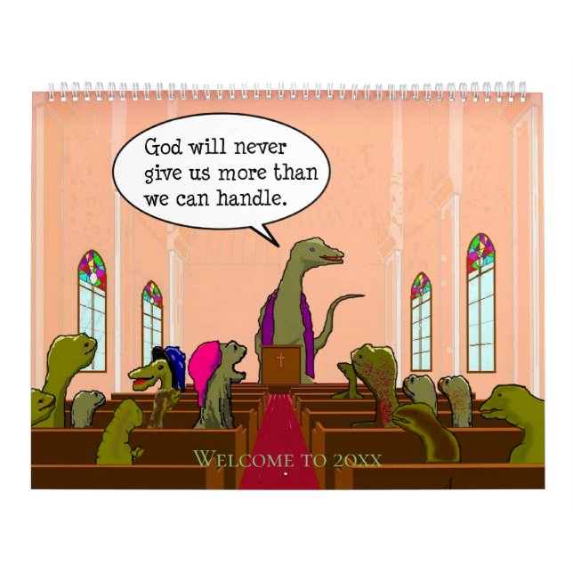 Funny Satire Dinosaur Cartoons Parody Humans Kalender (Titelbild)