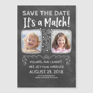 Funny Save the Date - Es ist ein Match Magneteinladung