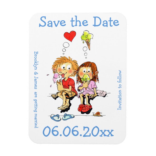 Funny Save the Date Flexible Magnet (Vertikal)