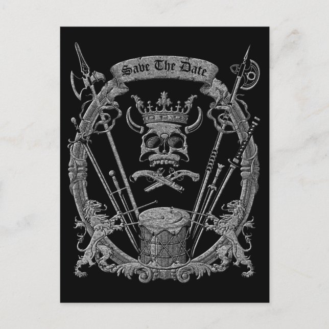 Funny Save the Date Postkarte (Vorderseite)