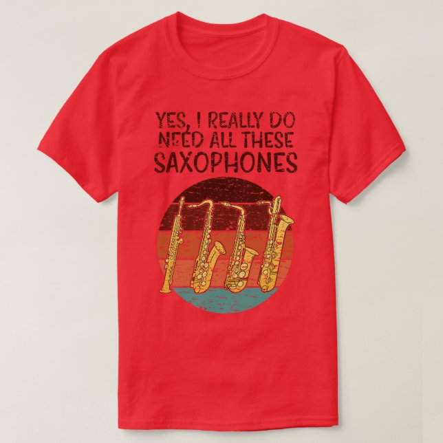 Funny Saxophon T-Shirt (Design vorne)