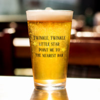 Funny Saying Beer Drinking Glass Pint Glitter